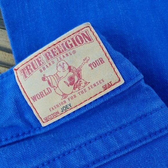 True Religion Joey Cobalt Blue y2k Vintage Low Rise Jeans - Picture 6 of 6